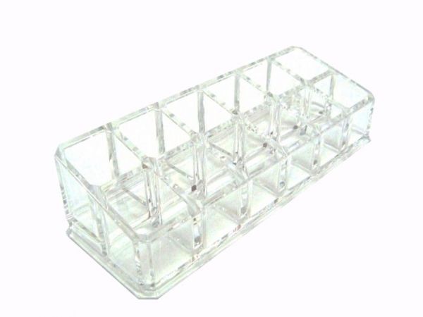organizador de batom em acrílico (para 12 batons)